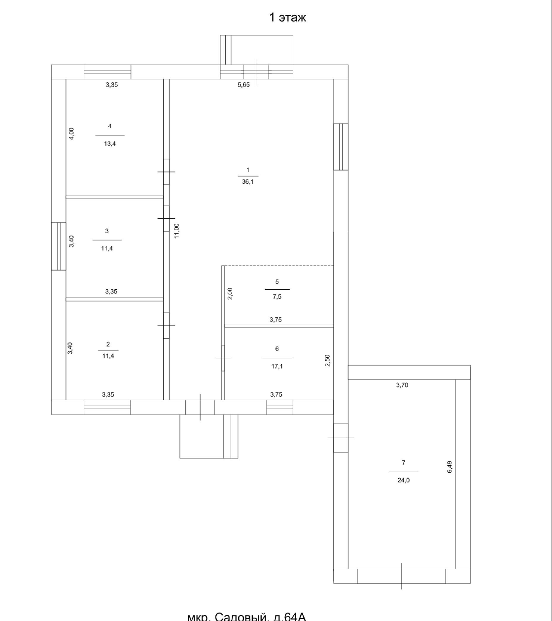 Планировка дуплекса 125 м² с гаражом
